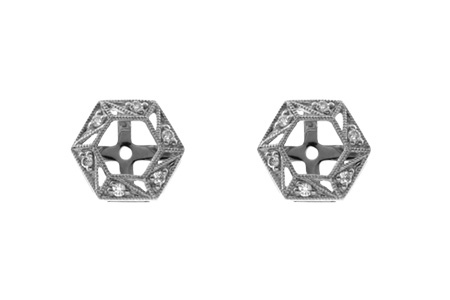 G027-62832: EARRING JACKETS .08 TW (FOR 0.50-1.00 CT TW STUDS)