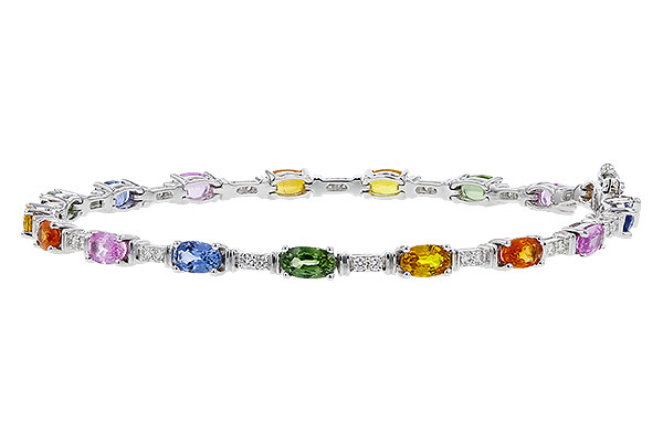 B302-11078: BRACELET 4.76 MULTI-COLOR SAPPH 5.08 TGW (7")