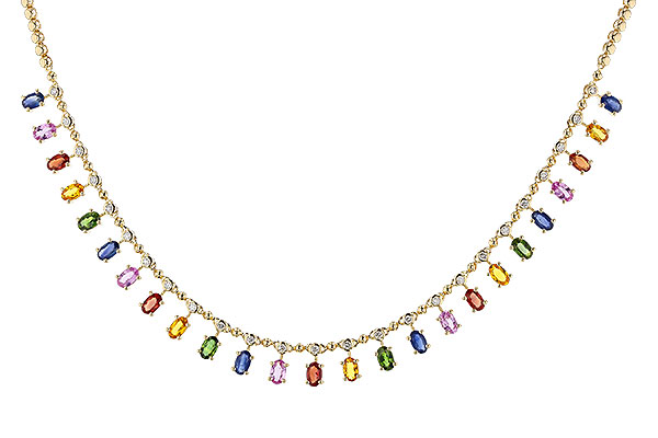 E302-12841: NECK 6.75 MULTI-COLOR SAPP 7.21 TGW (17.25")