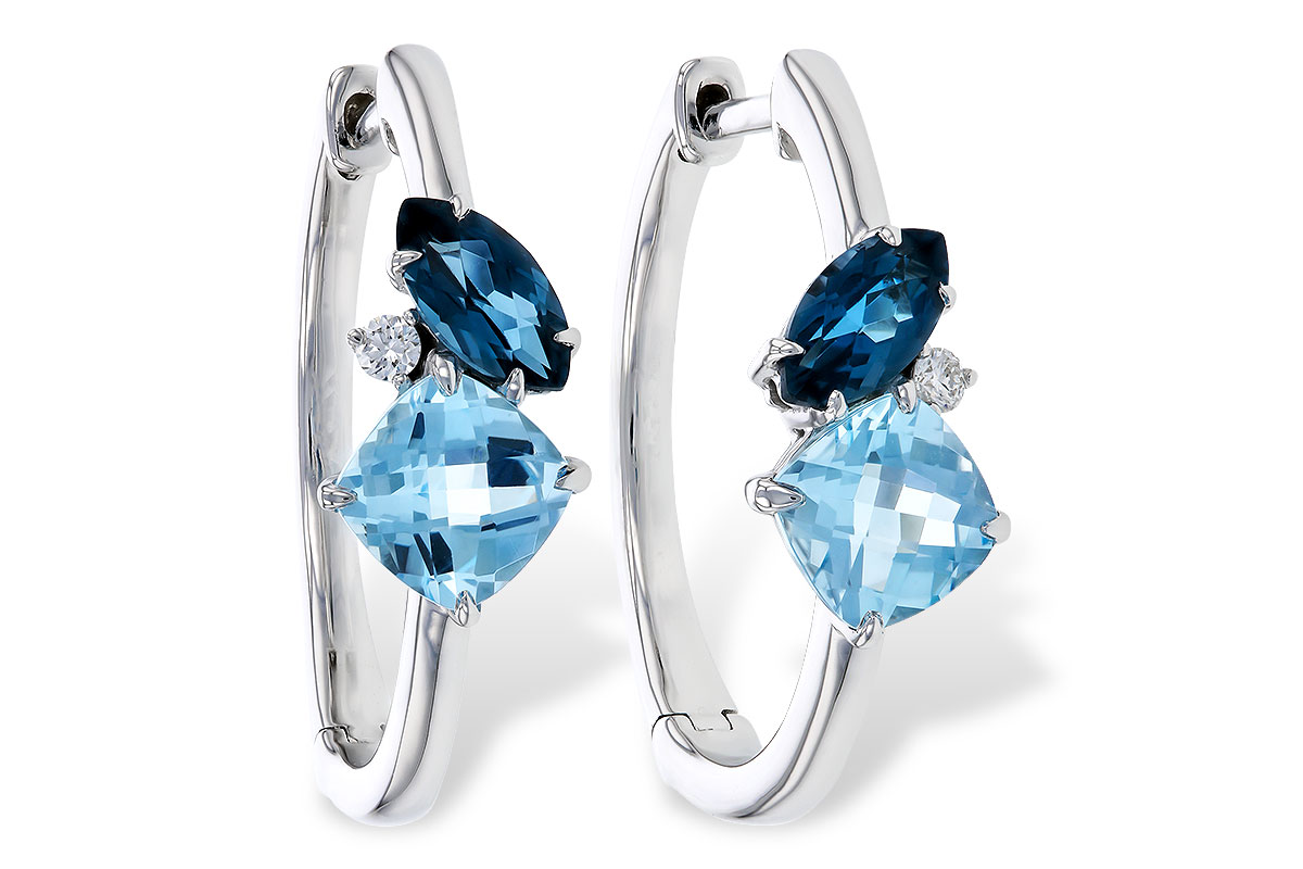 G302-12823: EARRINGS 1.82 TW BLUE TOPAZ 1.86 TGW